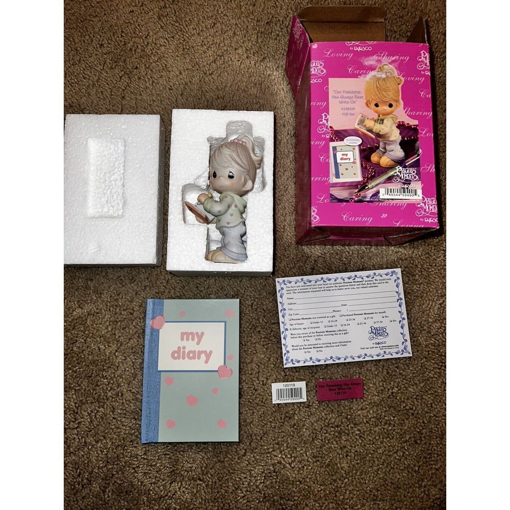Precious Moments OUR FRIENDSHIP HAS ALWAYS BEEN WRITE ON 120119 - Comes w/ Diary